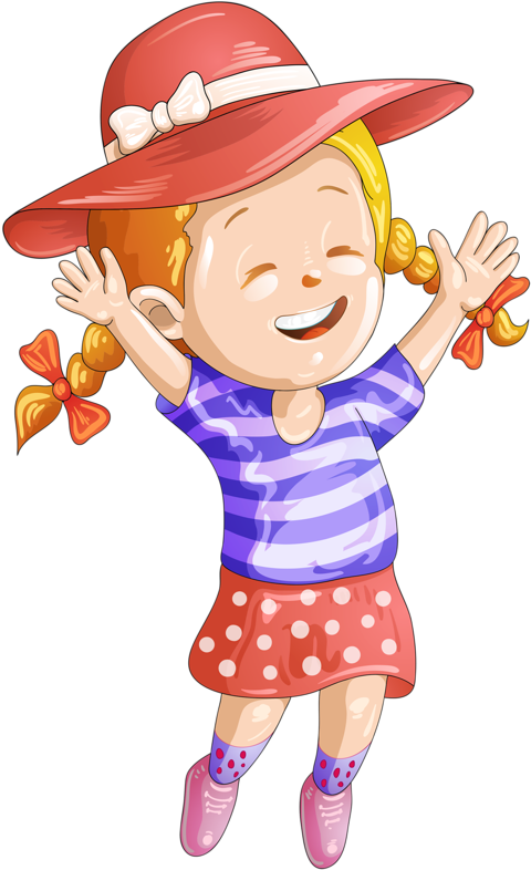 Personnages, Illustration, Individu, Personne, Gens - Little Girl Wearing Hat Cartoon (503x800)