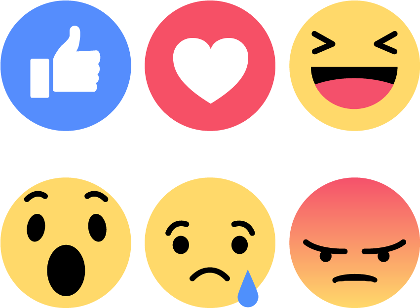 Facebook Emoticons Emoji Faces Vector Icons Like Love - Like Love Facebook Png (900x900)
