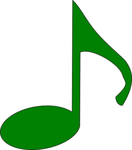 Green Note Clip Art At Clker - Green Note Clip Art At Clker (522x595)