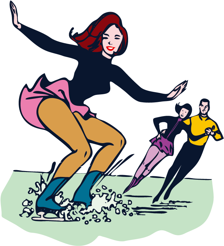 Ice Skating Figure Skating Ice Skates Clip Art - Patinaje Sobre Hielo Animado (1007x999)