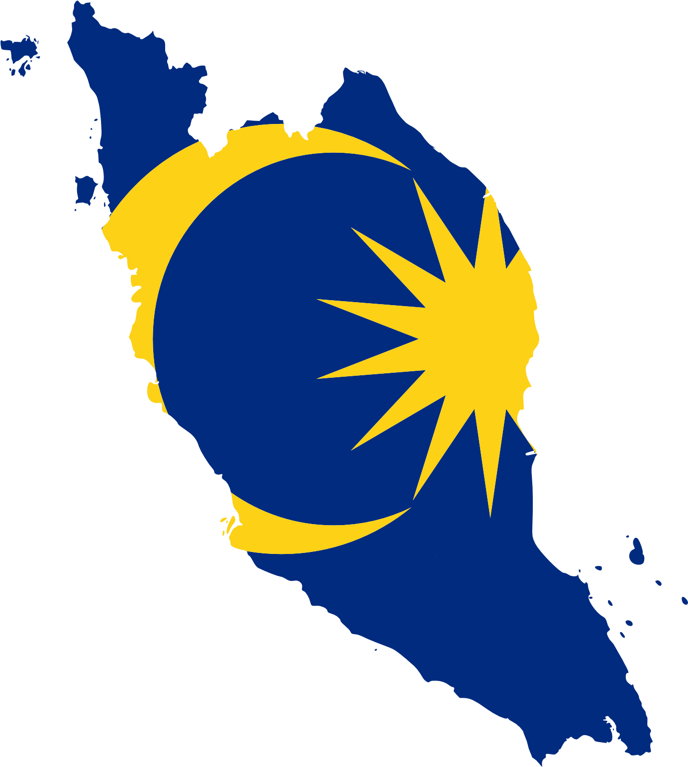 Tugu Negara Clipart 3 By Crystal - Flag Map Of Malaysia (1850x1849)