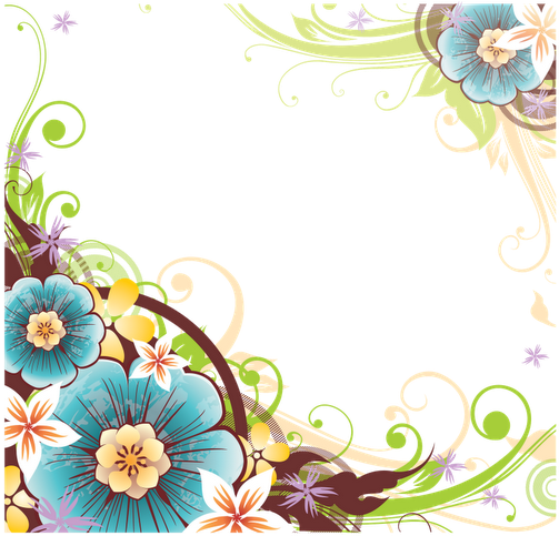 This Site Contains All Information About Vintage Flower - Flower Corner Border Png (512x485)