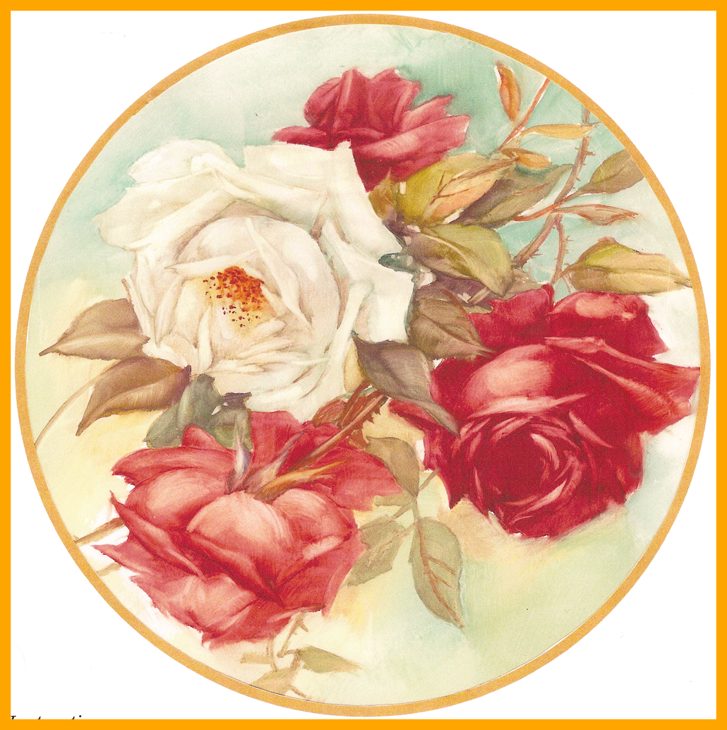 Red Rose Border Vintage Red Rose Border Png Fascinating - Roses Painting (1030x1034)