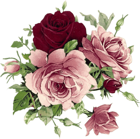 Vintage Flower Border Png - Flores Vintage Png (472x470)