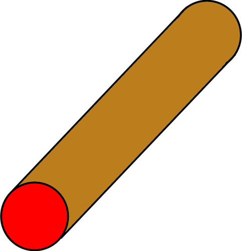 The Cross-sectional Area Of A Wire Is Indicated By - Orange Crayon Clipart (482x500)