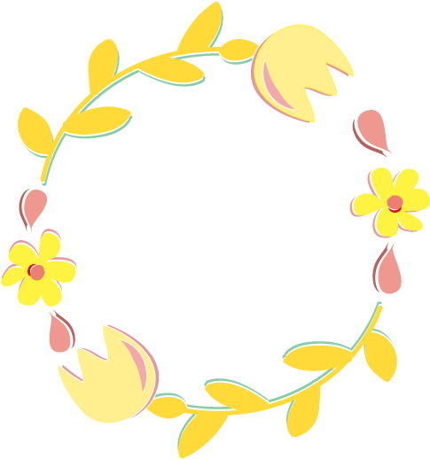 Free Floral Wreath Clipart For Blog Header Pastel Feather - Free Floral Wreath Clipart For Blog Header Pastel Feather (499x523)