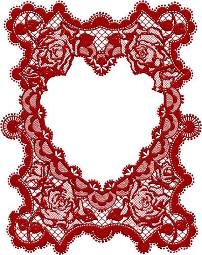 Http - //img-fotki - Yandex - Ru/get/4528/136487634 - Red Lace Frame (397x500)