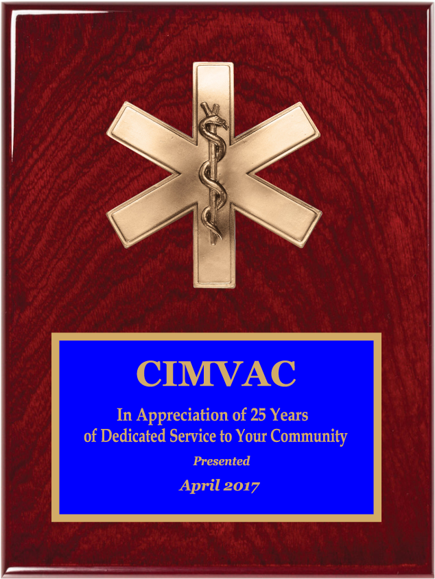 Cove Edge Plaque W/ Bronze Cast Star Of Life Relief - Cove Edge Plaque W/ Bronze Cast Star Of Life Relief (844x844)