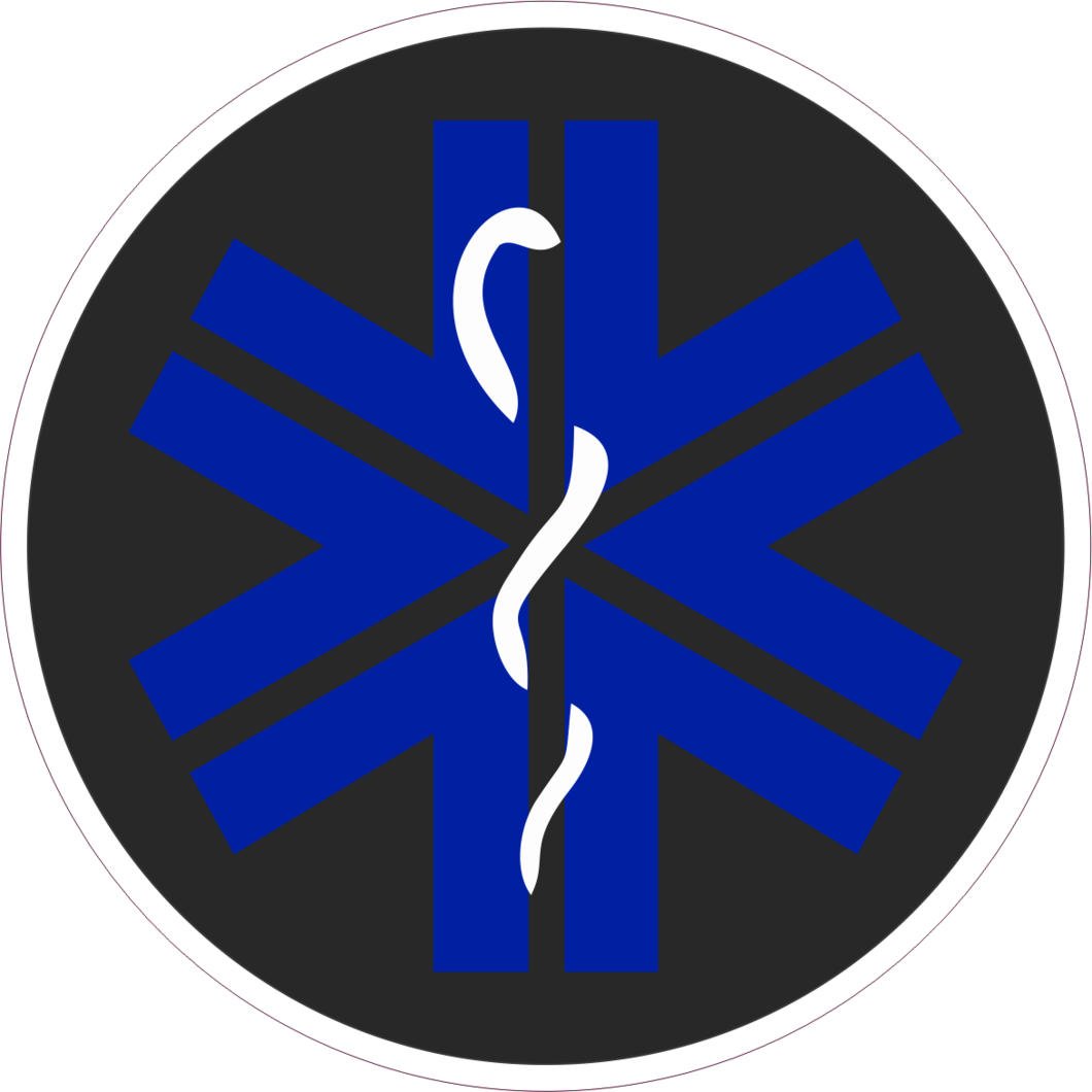 Caduceus Staff Star Of Life Black Background White - Beko (1060x1060)