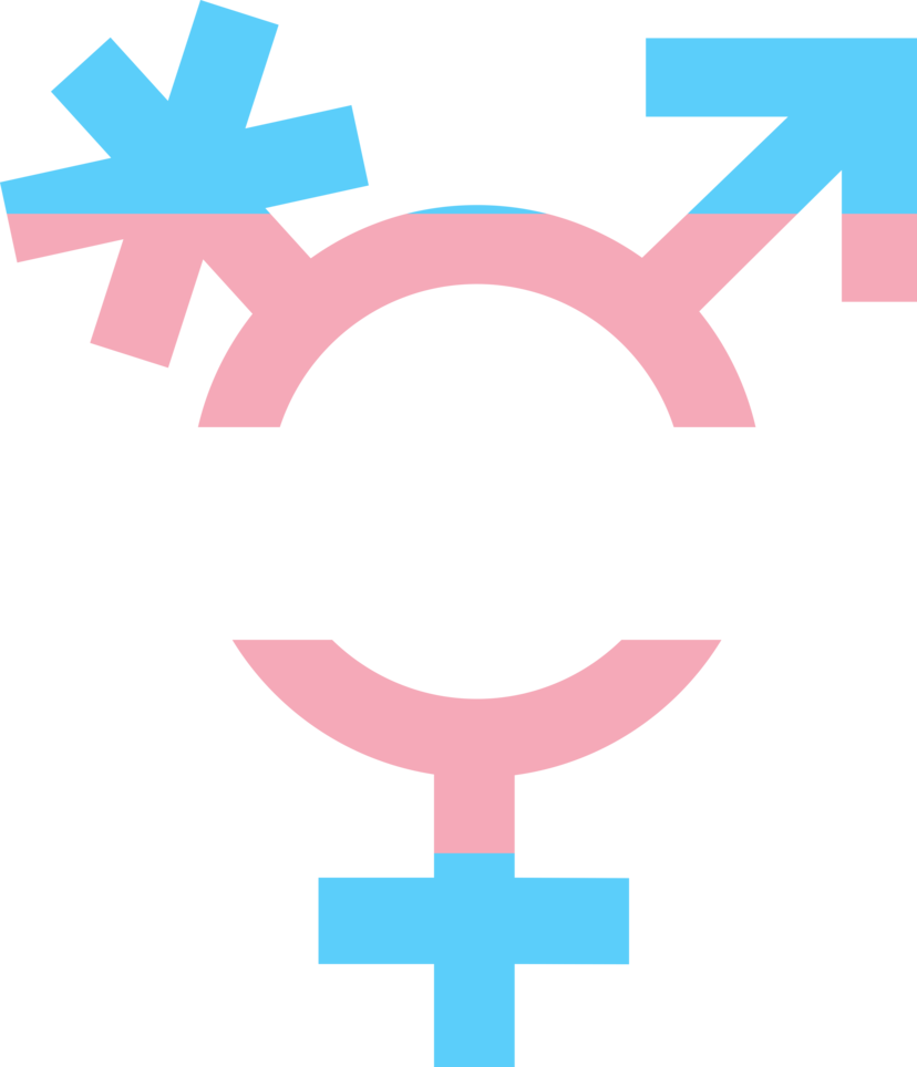 This Symbol Incorporates The Star Of Life Used For - Transgender Symbol (828x964)