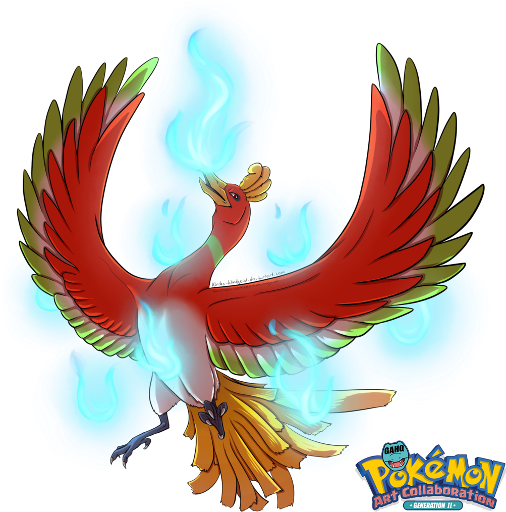 #250 Ho Oh Used Sacred Fire And Sunny Day In The Game - Ho Oh Sacred Fire (1002x1024)