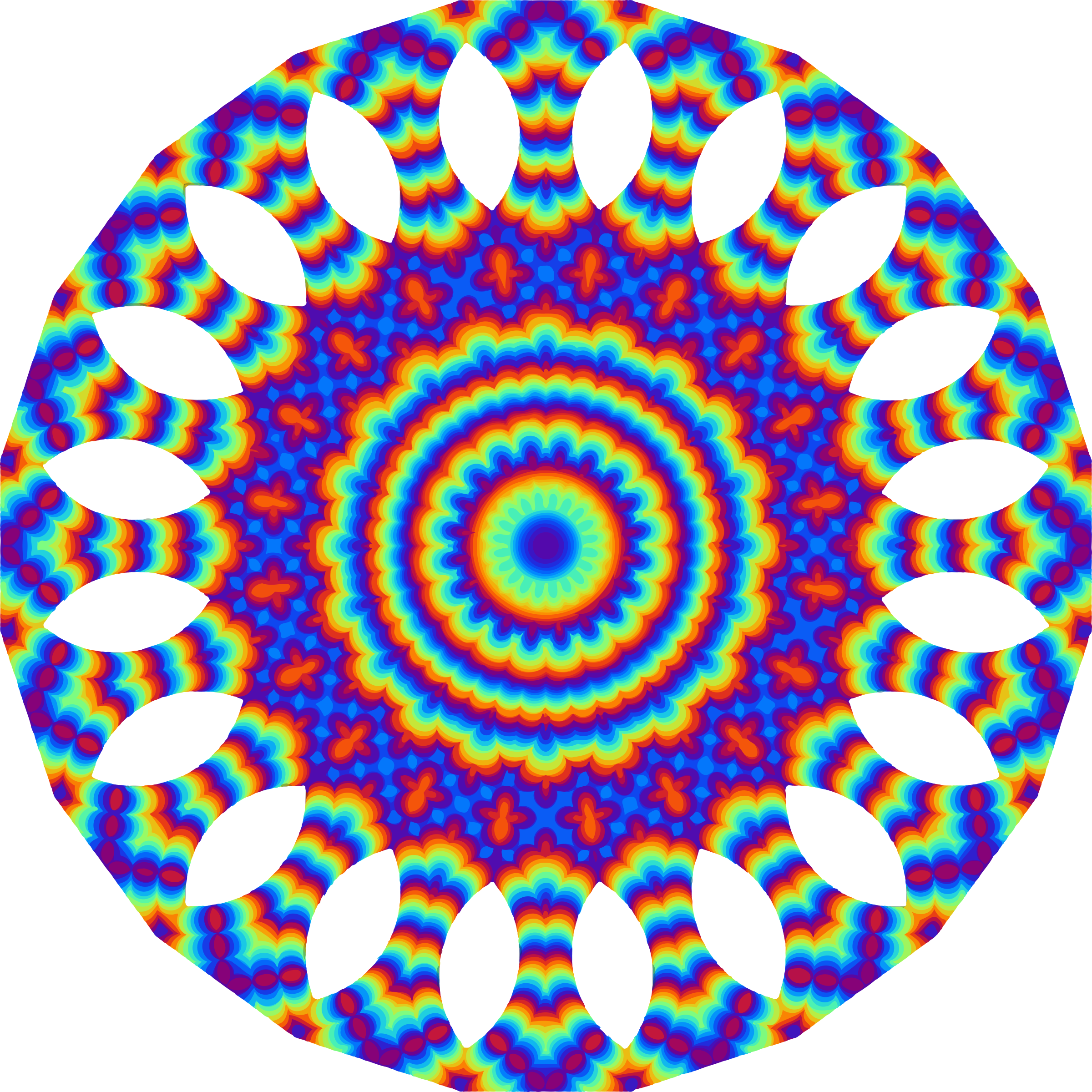 This Free Icons Png Design Of Colourful Mandala 7 - Stickalz Llc Full Color Mandala, Mandala Sticker, Mandala (2400x2400)