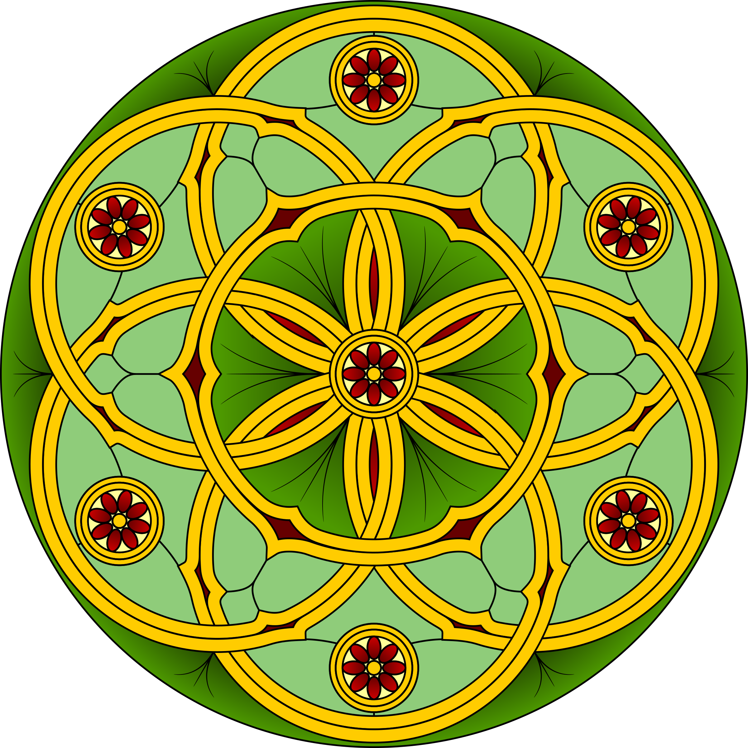 This Free Icons Png Design Of Mandala 3 - Clip Art (2400x2400)