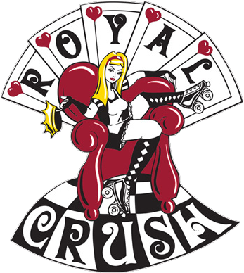 Royal Crush Tilted Thunder Rail Birds Roller Derby - Cartoon (450x391)