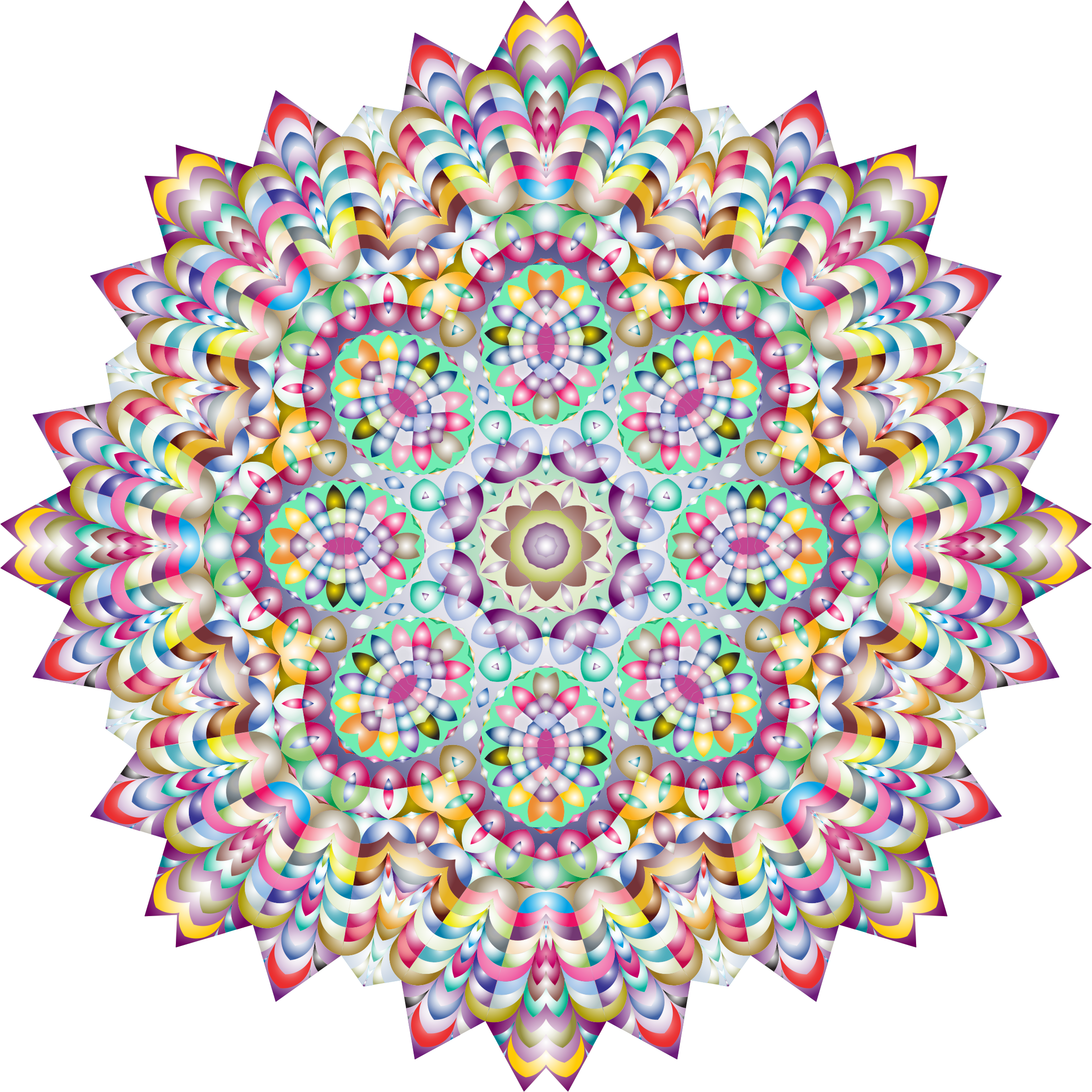 This Free Icons Png Design Of Prismatic Hypnotic Mandala - Neural Network Clip Art (2266x2266)