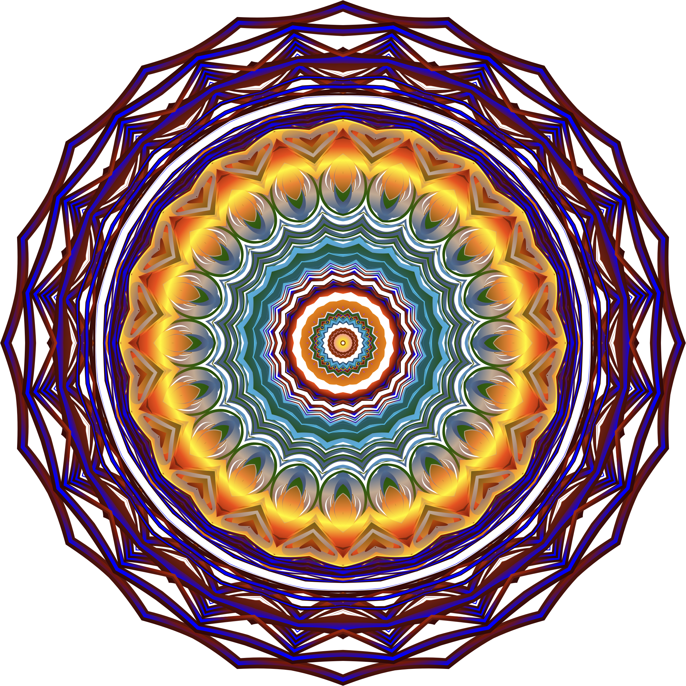 This Free Icons Png Design Of Prismatic Mandala Line - Mandala (2324x2324)