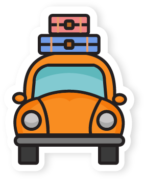 Each Sticker Features Bright Colors, Bold Outlines, - Road Trip Sticker Transparent (408x409)