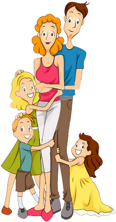 Whether Or Not Our Children Are Our Relatives - Family 5 People 2 Daughters 1 Son (304x450)