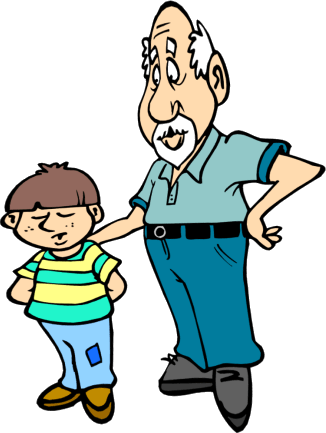Image Contribution As Helping Hand In Your Family Choice - Grandfather And Grandson Clipart (326x433)