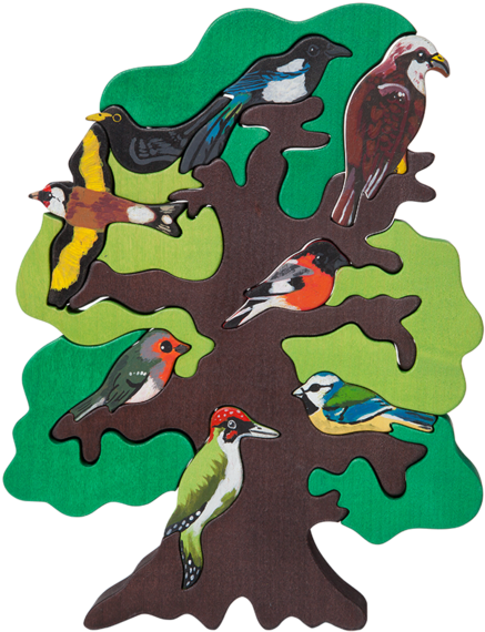 European Bird Tree Puzzle - Puzzle (600x600)