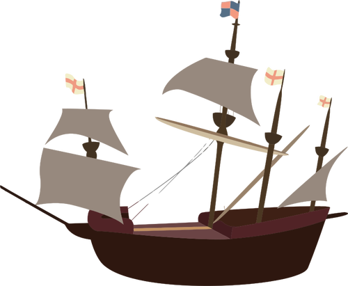 Caravel Clipart Transparent Background - ! 5'x7'area Rug (500x411)