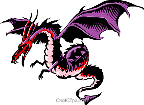 Mythical Clipart Fire Breathing Dragon - Space Bat Angel Dragon (480x350)