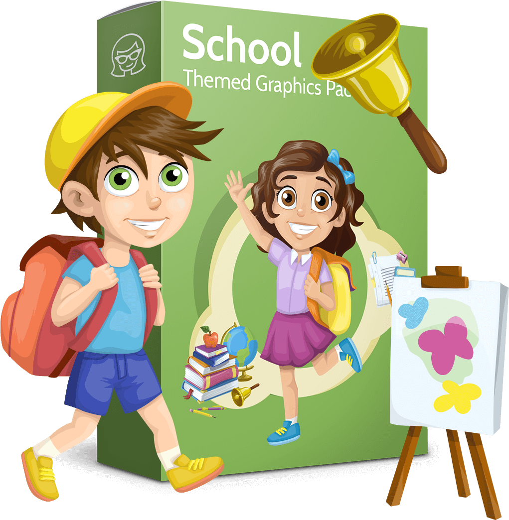 School Vector Graphics Pack - Cartoon (1048x1106)