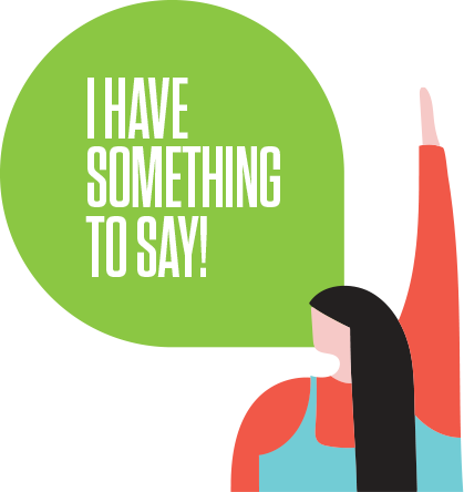 Hand Raised To Speak Up - Graphic Design (419x444)