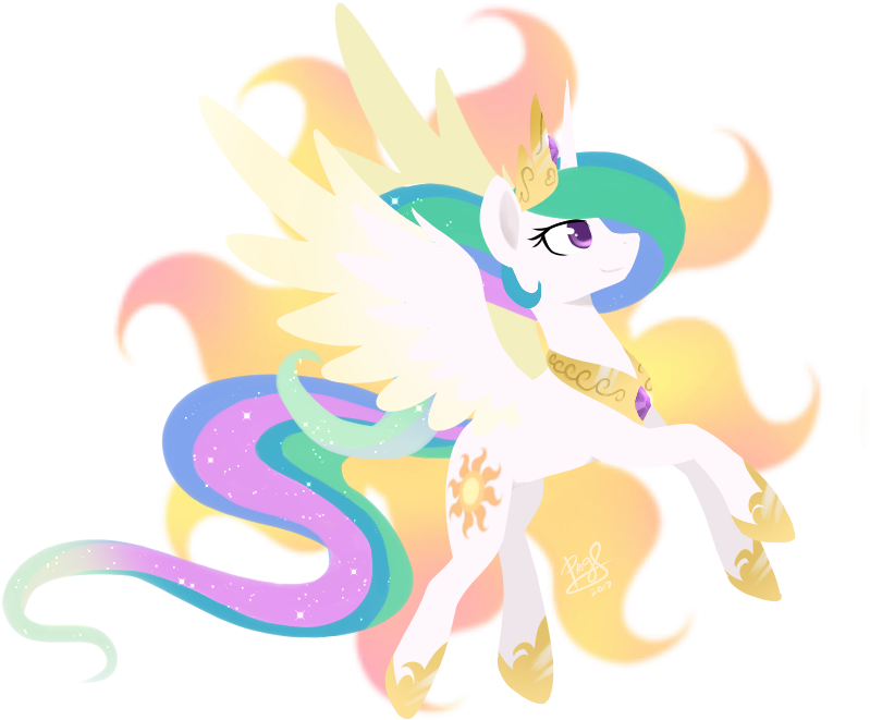 Since I Drew Luna I Had To Draw Tia So She Wont Feel - Princess Celestia (900x675)