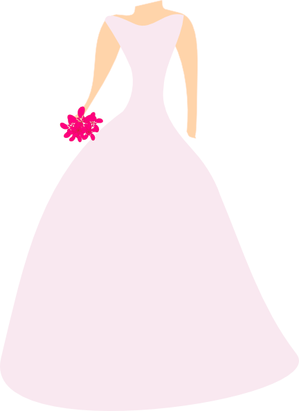 Brittany Invitation Clip Artbridal Shower Silhouette - Gown (432x593)