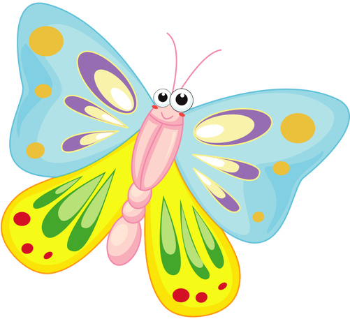 Papillon Clipart Animated Butterfly - Butterfly Clip Art (500x500)