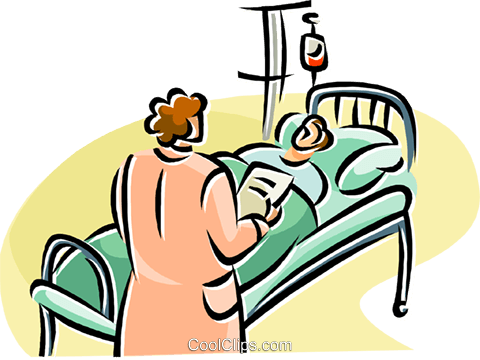 Hospital Clipart Hospital Bed - Person In Hospital Clipart (480x360)