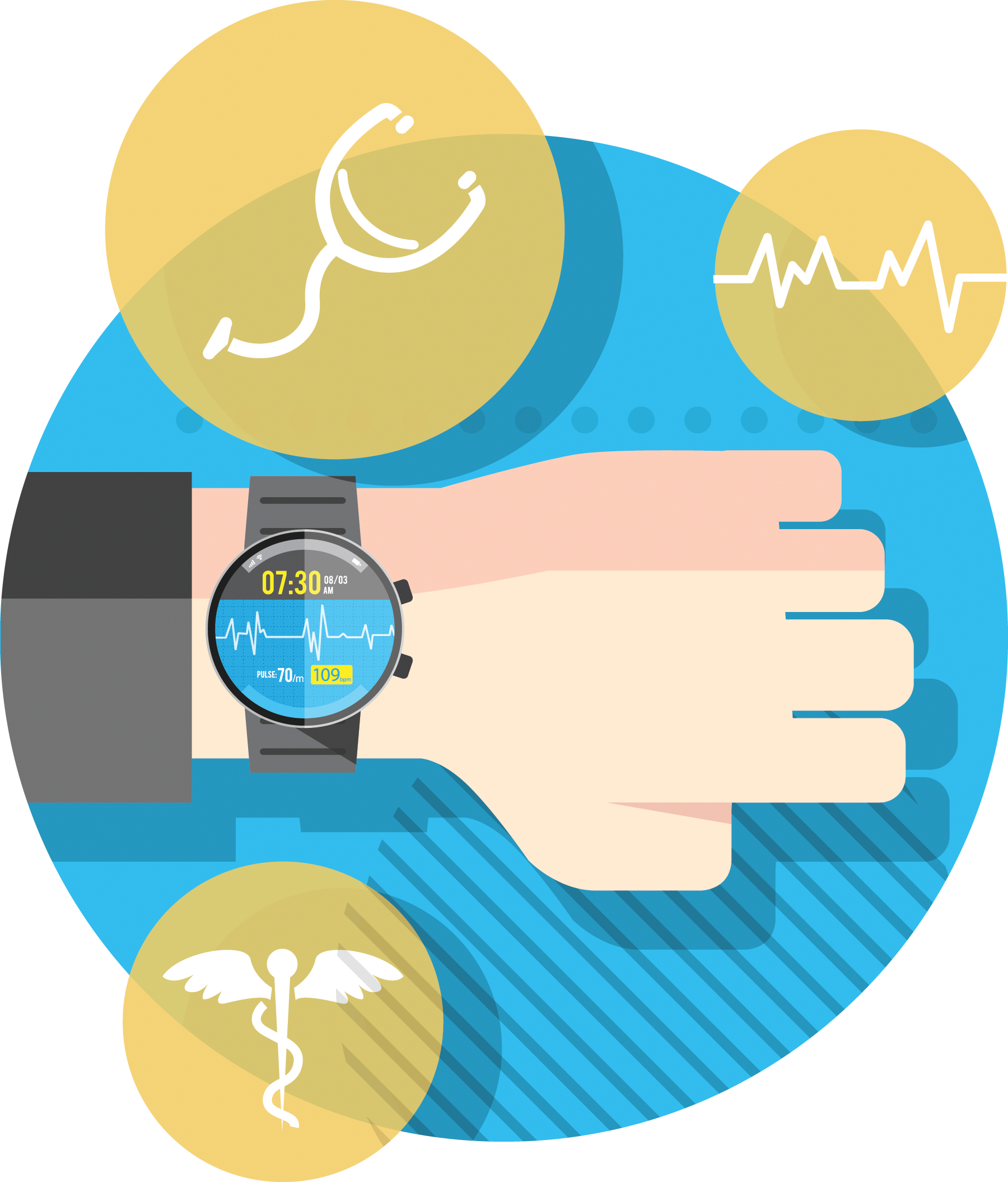 Smartwatch-drawing - Wearables In Clinical Trials (1800x2111)