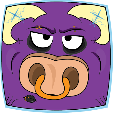 The Purple Ox Is Our Gothic Ox - Cartoon (376x376)