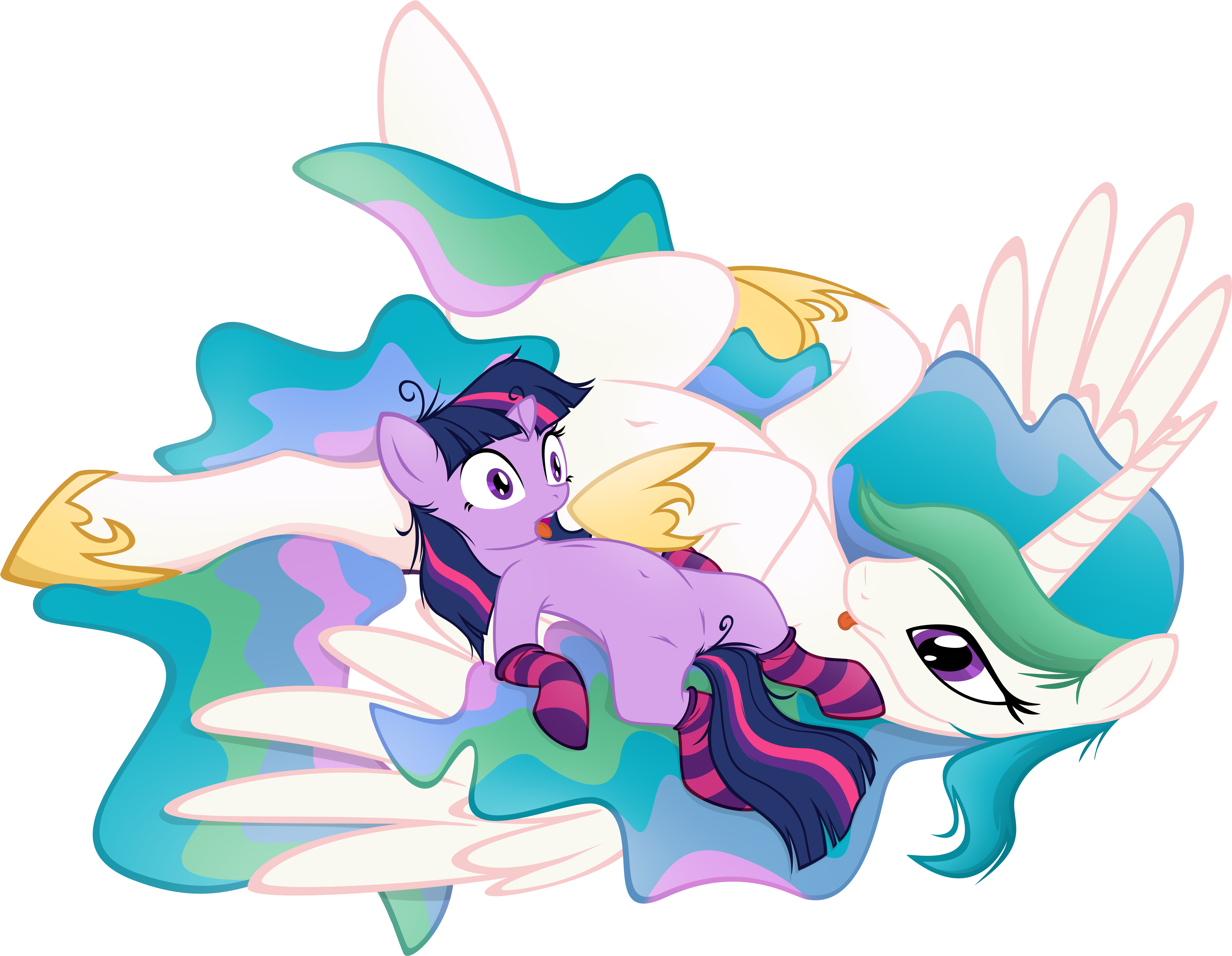 Twilight Sparkle Princess Celestia Princess Cadance - Princess Celestia X Twilight Sparkle (5000x3610)