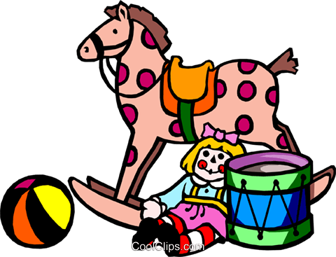 Children's Toys Royalty Free Vector Clip Art Illustration - Clip Art (480x367)