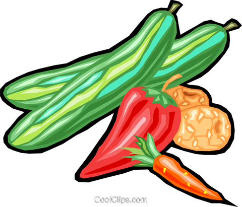 Assorted Vegetables Royalty Free Vector Clip Art Illustration - Clip Art (480x411)
