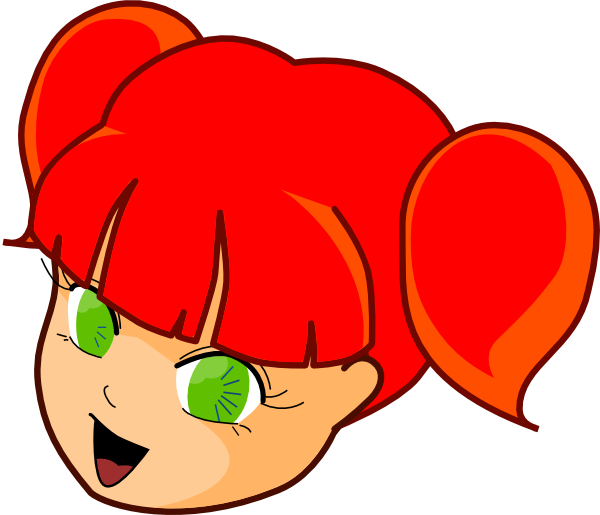 Red Hair Girl Clip Art At Clker - Girl Clipart With Red Hair (600x515)