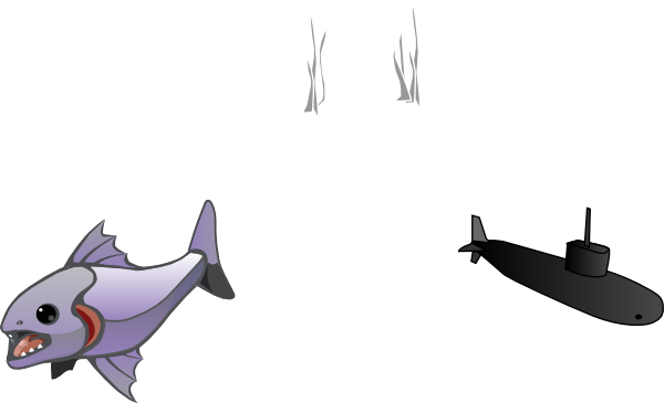 Clipart Of Fish 5 Image Prehistoric Looking Fish With - Custom Prehistoric Fish Shower Curtain (600x365)