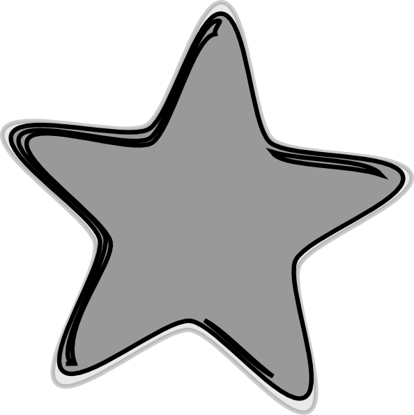 Gray Star Clipart (594x595)