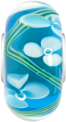 Flower Pattern Murano Glass Bead - Bead (480x480)