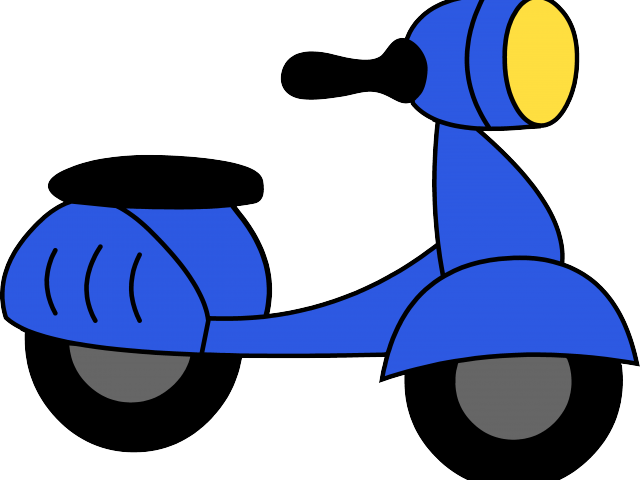 Scooter Clipart Batang - Clip Art Red Scooter (640x480)