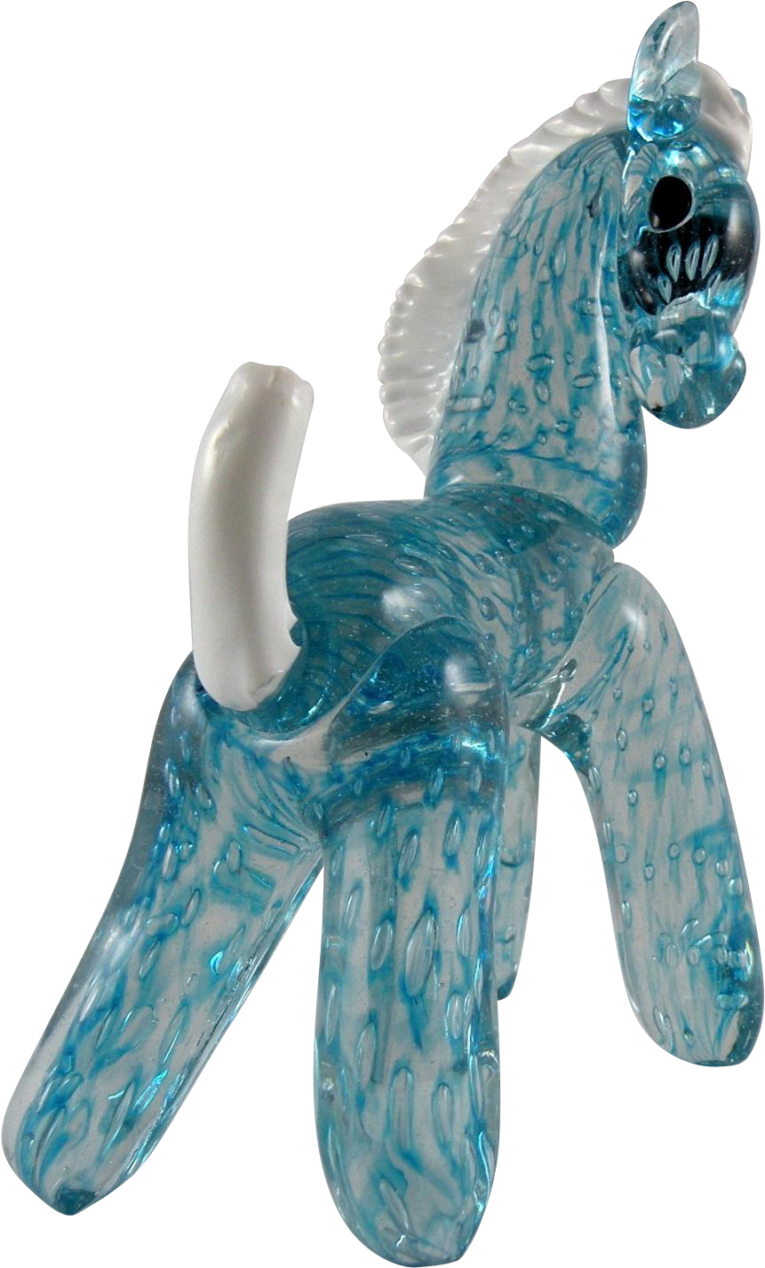 Barovier Murano Blue Horse With White Mane 1930s From - Figurine (1426x1426)