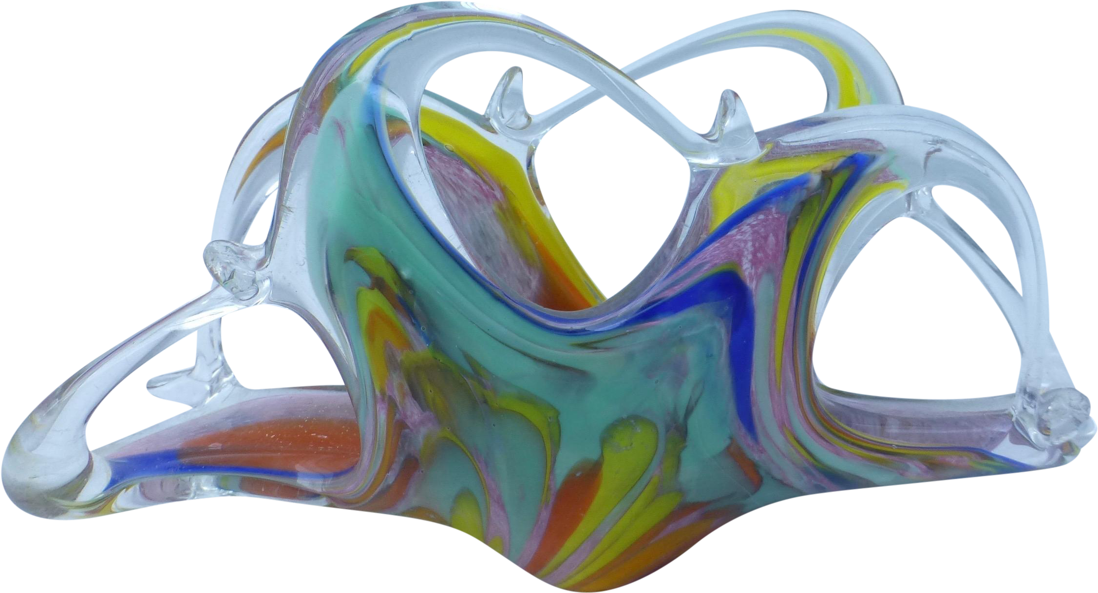 Vintage Italian Murano Glass Basket - Visual Arts (2351x1325)