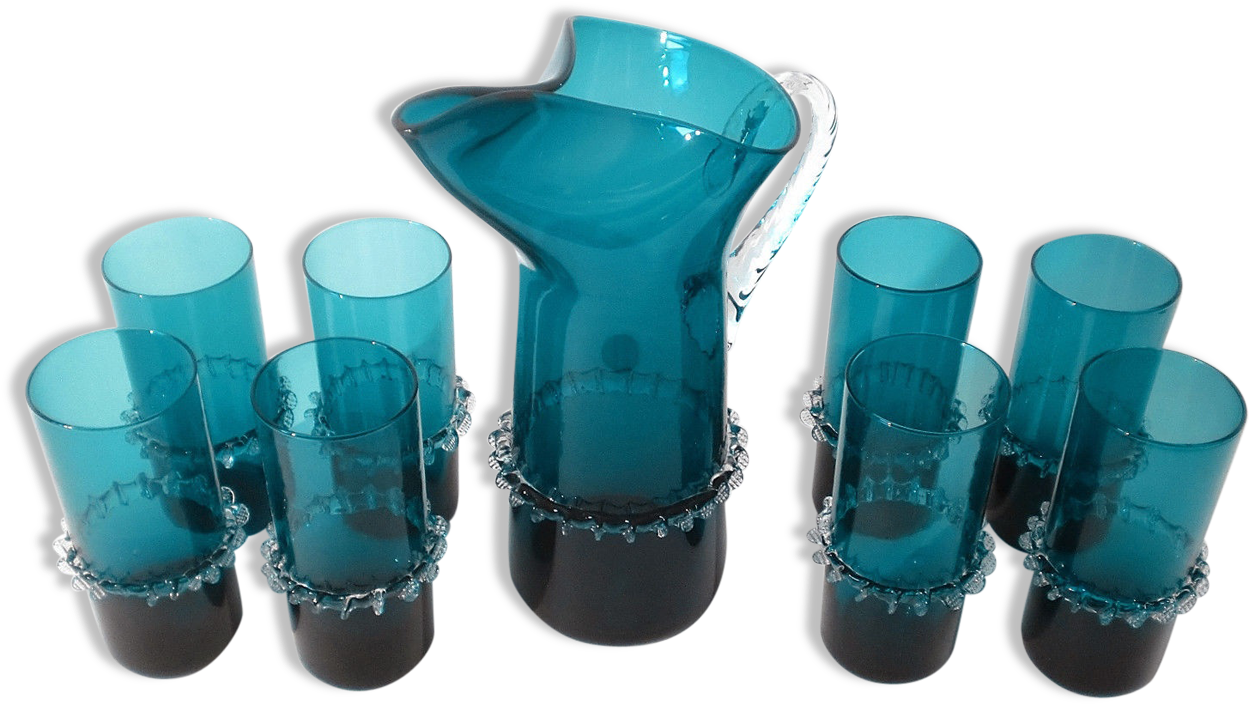 Fabulous Service Limonade Italien En Verre Et Cristal - Lawn Aerator (1457x1457)