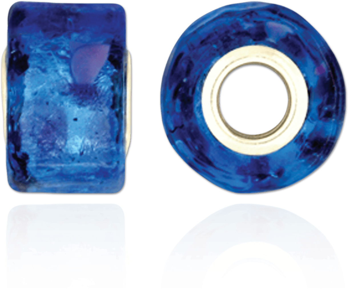 Silver, Blue And Purple Murano Glass Beads - Crystal (1500x1500)