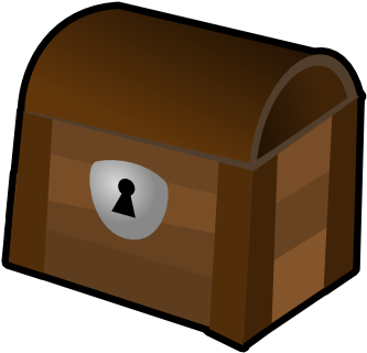 Closed Treasure Chest - Geocache Clipart (400x406)