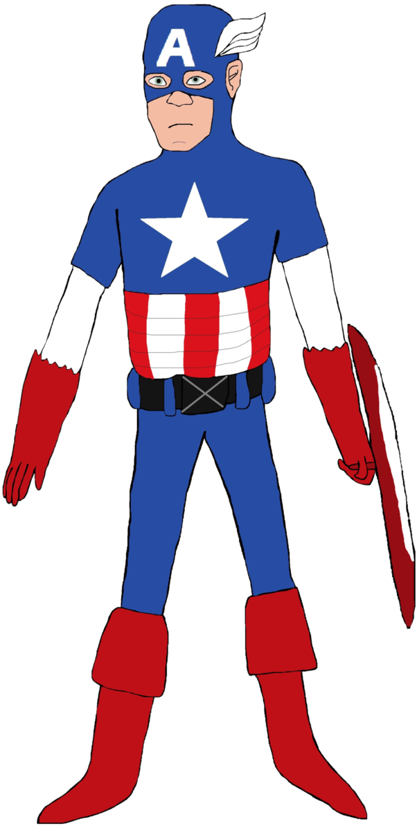 Captain America [matt Salinger] By Therealt-zer0 - Cartoon (647x1234)