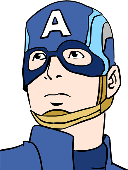 Captain America Clipart Helmet - Captain America Drawing Easy (678x600)