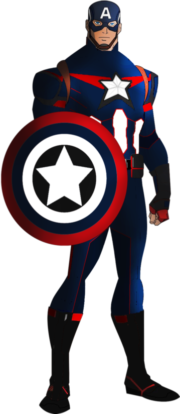 Marvel Captain America By Firearrow1 - Captain America Shield Hd (400x823)